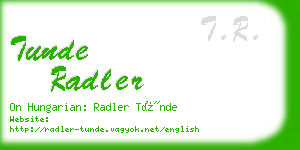 tunde radler business card